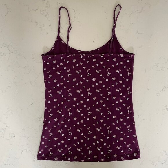 Simons Twik Green Co. Floral Organic Cotton Camisole Purple Pink Blue Sz XS NWOT - Picture 4 of 8